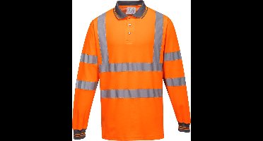 Portwest Comfort Polo lange mouw S271 - Oranje - XXXL