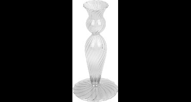 Kandelaar - Glas Swirl Clear Klein