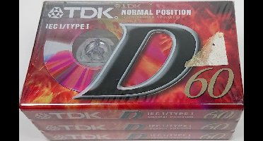 TDK D60 3 Pack IECI/TYPE I NORMAL POSITION Audio Tape
