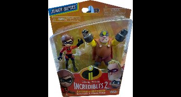 Jakks Pacific Indredibles 2 - Elastgirl en Underminder - 2 figuurtjes - ca 7 cm - Disney
