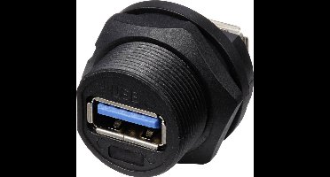 TRU COMPONENTS TC-E13T-FU3-PRF TC-13543572 USB 3.0-bus naar bus IP67 (met schroefdraad) 1 stuk(s)