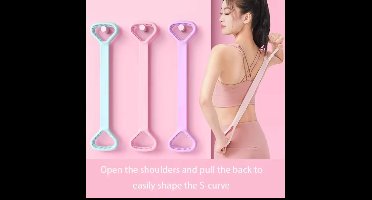 Stretchband Yoga – 8-cijferige Spanner – Yoga Tool – Rug & Schouder Oefeningen – Elastische Stretchriem – Fitness & Workout Accessoire