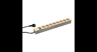 SCHROFF 19 strip met schakelaar, 8x geaard contact, Duitsland