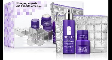 Clinique SMART CLINICAL REPAIR WRINKLE CORRECTOR SERUM Set - Serum 50 ml + Cream 15 ml + Eye contour cream 5 ml + Toiletry bag