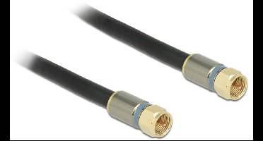 Premium F (m) - F (m) coaxkabel / recht - zwart - 10 meter