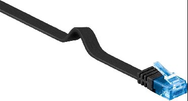 Wentronic CAT6A Netwerkkabel - RJ45 - Zwart - 15 m