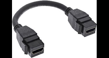 HDMI Keystone module - HDMI Keystone module | HDMI2.0 (4K 60Hz + HDR) | zwart | 0,20 meter