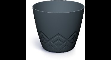 Bloempot Rond Areco Round 24cm ANTRACIET Prosperplast / 2 STUKS!