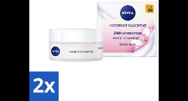 2 x NIVEA - Essentials Dagcrème - Voedende Gezichtscrème - SPF 30 - Met Amandelolie & Sheaboter - Droge huid - 50 ml - NIVEA Dagcrème - Voeden Dagcrème - Droge Huid - SPF 30 - Amandelolie