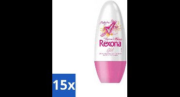 15 x Rexona - Tropical - Deo Roller - Fris & Fruitig - 50 ml - Deodorant - Zweet - Geur - Fris - Fruitig