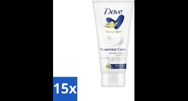 15 x Dove - Handcrème - Body Love Essential Care - Hydraterend - Droge huid - 75 g - Handcrème - Droge Huid - Hydraterende Crème - Huidbarrière - Handverzorging