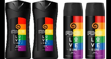 AXE Love is Love Unite - SET - Douchegel 2 x 250 ml & Deo Spray 2 x 150 ml