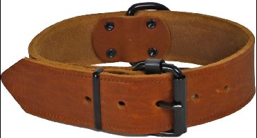 Gebr de boon - Halsband softleder 40mm/60cm cognac