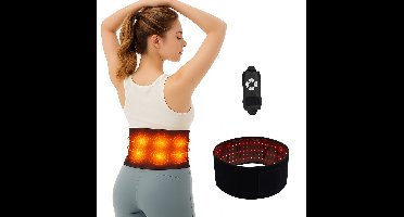 Infraroodtherapie Riem - Infraroodlamp voor Spieren en Gewrichten - Kalmeren en Ontspannen van de Spieren - Red Light Therapy - Melatonine - Rugband Onderrug - Rood Licht Therapie - Rugbrace - 130 x 18 cm - Silvergear
