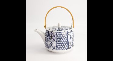 Tokyo Design Studio Teapot Blue C 1000ml Theepot met print in geschenkdoos 22275