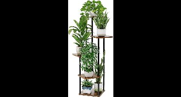 MKSS® Plantentafel - Plantenstandaard voor Binnen - Plantenzuil -Bruin