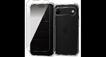 Hoesje geschikt voor iPhone 17 Air - Screenprotector Glas - Shockproof Transparant