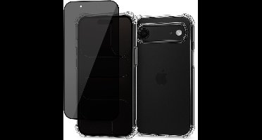 Hoesje geschikt voor iPhone 17 Air - Privacy Screenprotector Volledig Dekkend Glas - Shockproof Transparant