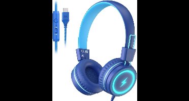 Koptelefoon kinderen met draad - Kinderkoptelefoon - Bedrade hoofdtelefoon - Veilig volume - School - Tablet - Laptop - Reizen - Muziek luisteren