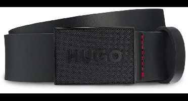 HUGO riem Gethon Sz35 Leather Belt W95 Black zwart