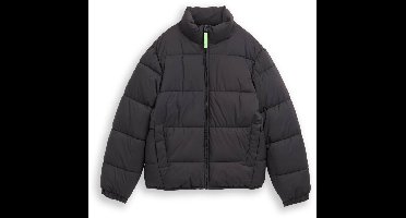 Tom Tailor - Pufferjack met opstaande kraag - Maat 140 - coal grey