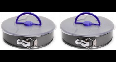 Alpina Springvorm 2 stuk – Ø 26 cm – Met Deksel – Metaal met Anti-aanbaklaag – Voor Taarten, Quiches en Cakes