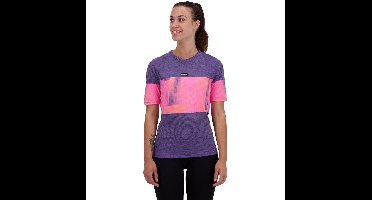 Santini Fietsshirt Korte Mouwen Dames Paars Oranje - Forza Indoor Training Tech T-Shirt For Women Atomic Orange - XXL