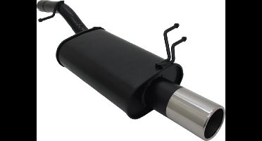 Sportuitlaat Ford Fiesta MK6 JH/JD - Zwarte Sporteinddemper met RVS Eindpijp - Viking Choice