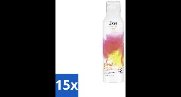 Dove Douche- & Scheerschuim - Bath Therapy - Glow - Bloedsinaasappel & Rabarber - 200 ml - Bulkverpakking - 15 stuks