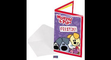 Folat - Uitnodigingen Woezel en Pip 8 stuks