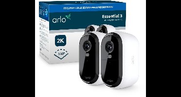 Arlo Essential3 2K beveiligingscamera - 2 IP-Camera's