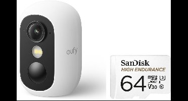 eufyCam C35 - draadloze camera voor binnen en buiten - Color Night Vision + 64GB SD card - Bundelvoordeel