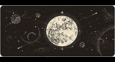 S&E Super Grote Ster-&-Maan Muismat – Licht & Artistiek - 90cm x 40cm