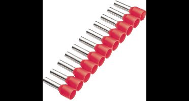 Cimco 187502 Adereindhulzen 1 mm² Deels geïsoleerd Rood 500 stuk(s)