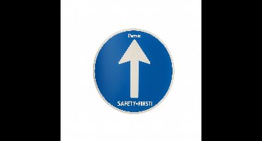 VLOERSTICKER "EEN RICHTING" (gladde vloer) Ø35CM BLAUW 2 stuks