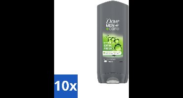 10 x Dove Douchegel Men+ Care Extra Fresh 400 ml - Douchegel Mannen - Reiniging Mannenhuid - Frisse Geur - Energie Onder De Douche - Milde Douchegel