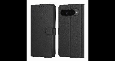 Hoesje Portemonnee geschikt voor Google Pixel 10 Pro Zwarte portemonnee met magnetische klep en kaartopslag