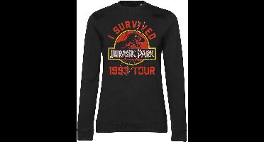 Jurassic Park 1993 Tour Girly Damen Sweatshirt Sweatshirt Black-XL