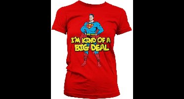 Superman I'm Kind Of A Big Deal Girly Tee Damen T-Shirt Red-M