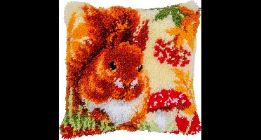 Vervaco - Knoopkussen kit - 40 x 40cm - Eekhoorn in de herfst - PN-0206643