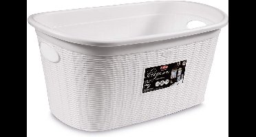 Stefanplast Elegance Wasmand - Wit - Kunststof - 38x58x28cm