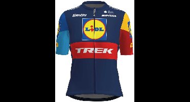 Santini Lidl Trek Korte Mouw Wielertrui Veelkleurig L Vrouw