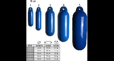 Majoni Stootwil - Drop Fender - Star 1 - 45 x Ø12cm - Blauw