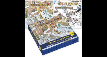 Jan van Haasteren kerstkaartenmapje - Slee�n - Sneeuw ruimen