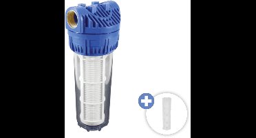 Deltaline - Waterfilter 10" met binnenfilter - Cartridgefilter kunststof - Binnendraad 3/4" - Incl. Beugel, Sleutel & Extra filter