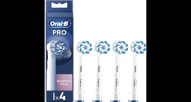 Oral-B EB60RX-4 Sensitive Clean - Opzetborstels - Wit - 4 Stuks - Origineel - Tandsteen Verwijdering