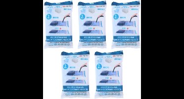 Alpina Vacuüm Opbergzakken – Set van 10 Stuks – 5x 130x74 cm & 5x 86x50 cm – Herbruikbare Ruimtebesparende Zakken voor Kleding, Dekens en Textiel