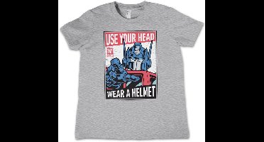 Transformers Kinder T-Shirt Use Your Head Wear A Helmet Kids Tee HSB-12-TF1204-DTF558 HeatherGrey-10 Jahre