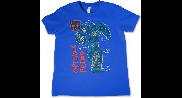 Transformers Kinder T-Shirt Optimus Prime Kids Tee HSB-12-TF1202-DTF556 Blue-6 Jahre