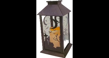 Halloween Lantaarn 11×5 cm – LED Kaars – Decoratieve Spooklamp